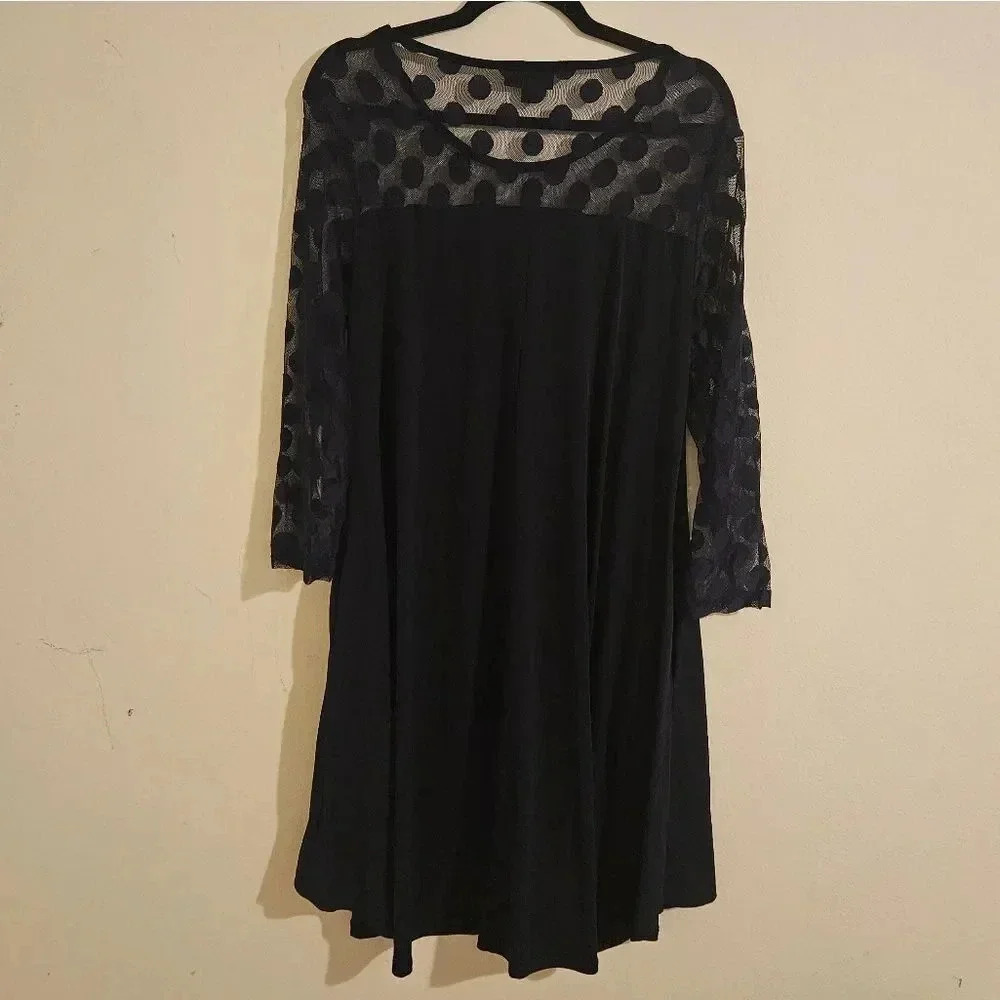 Nina Leonard Polka Dot Dress